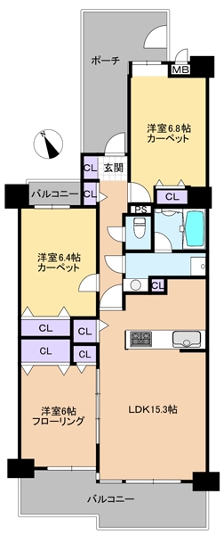 中古マンション 東京都東久留米市八幡町1丁目 西武池袋線東久留米駅 2680万円