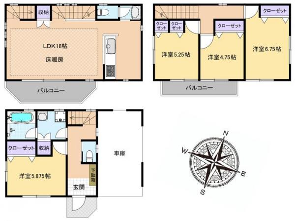 新築戸建 新座市栗原2丁目 西武池袋線ひばりヶ丘駅 3780万円