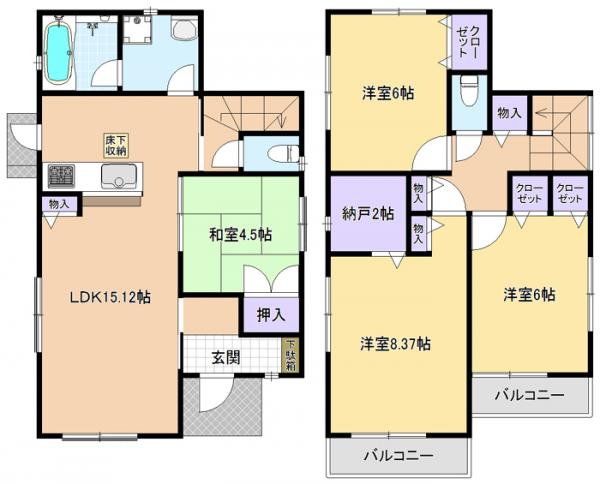 中古戸建 東久留米市学園町1丁目 西武池袋線東久留米駅 3980万円