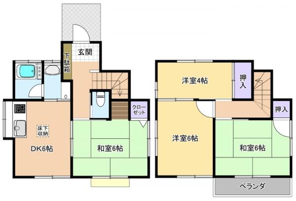 中古戸建 東大和市新堀2丁目 西武国分寺線小川駅 1580万円