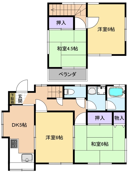 中央町3丁目 間取り図 