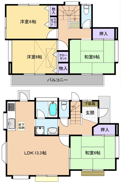 前沢3丁目 間取り図 