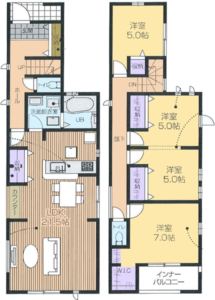 新築戸建 東久留米市金山町１丁目１－２ 西武池袋線東久留米駅 4,980万円