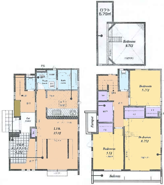 新築戸建 東久留米市前沢３丁目５ 西武新宿線花小金井駅 4,880万円
