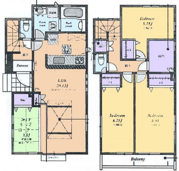 新築戸建 東久留米市下里５丁目４－１１ 西武池袋線東久留米駅 4,380万円
