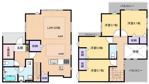 新築戸建 東久留米市滝山５丁目 西武新宿線花小金井駅 4,799万円