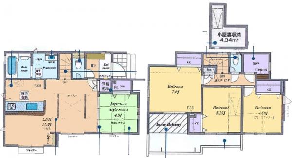 新築戸建 東久留米市金山町１丁目 西武池袋線東久留米駅 5,580万円