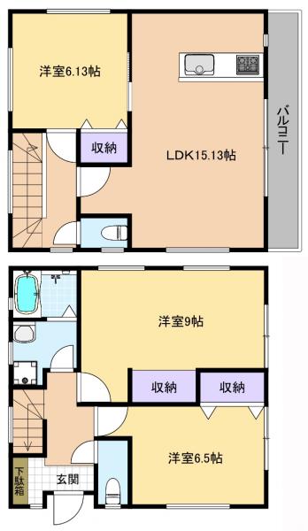 八幡町1丁目 間取り図 