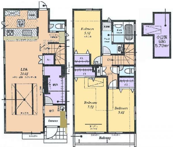 小山5丁目 間取り図 