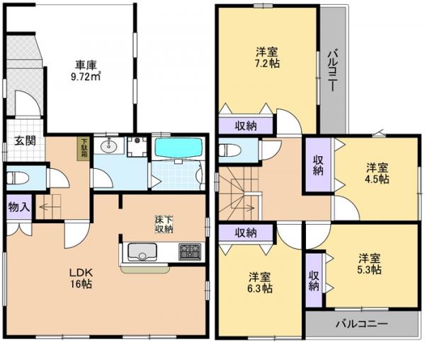 新築戸建 新座市西堀２丁目 西武池袋線清瀬駅 3,980万円