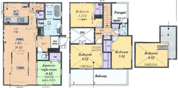 新築戸建 東久留米市南沢５丁目 西武池袋線ひばりヶ丘駅 5,980万円