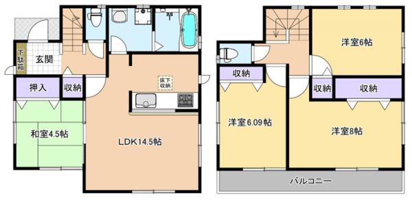 新築戸建 東京都東久留米市八幡町3丁目 西武池袋線東久留米駅 2770万円