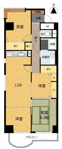 グランドメゾン上飯田　上飯田駅徒歩約2分 間取り図 