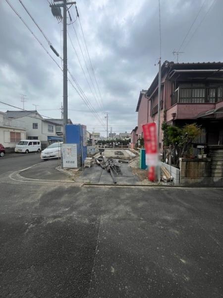 中川区野田　公園目の前・ワークスペースのある家 前面道路含む現地写真 