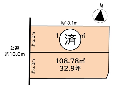 春日井市上条町　住宅用地　整形地 土地図面