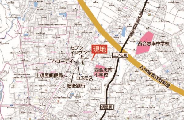 合志市須屋 現地案内図 