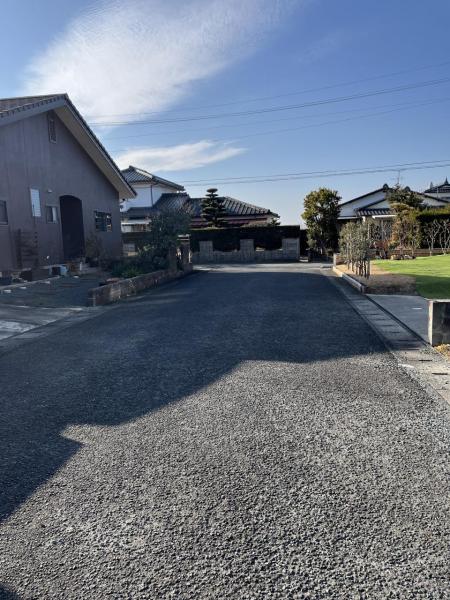 菊池市赤星 前面道路含む現地写真 
