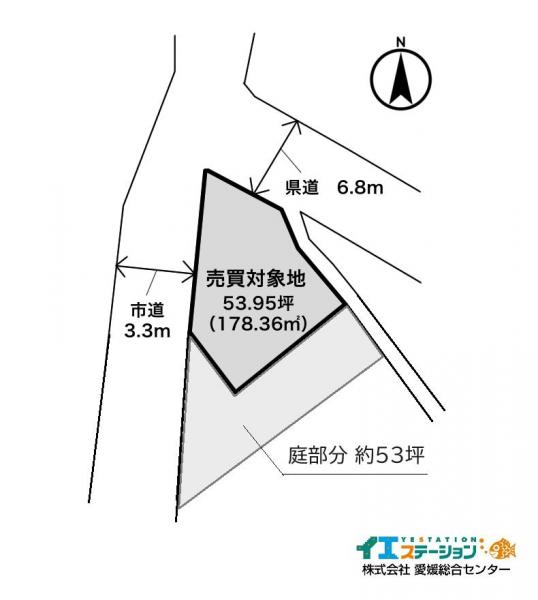 【不動産販売　愛媛総合】9081　土地　西条市喜多台 区画図 