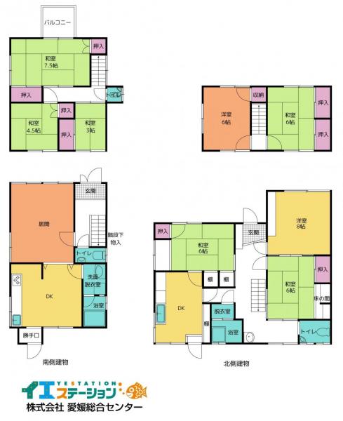 中古戸建 新居浜市西連寺町１丁目12-14 JR予讃線新居浜駅 498万円