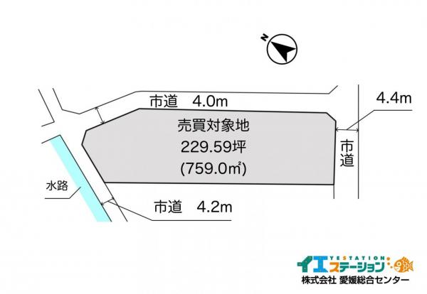 土地 今治市玉川町八幡 JR予讃線伊予富田駅 350万円