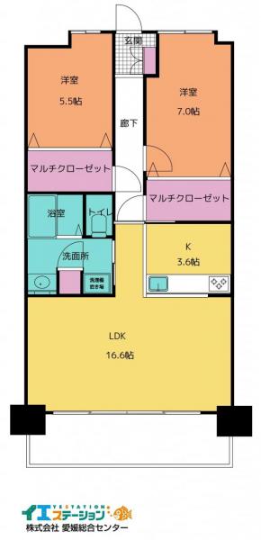 中古マンション 新居浜市庄内町6丁目10-41 JR予讃線新居浜駅 2,830万円