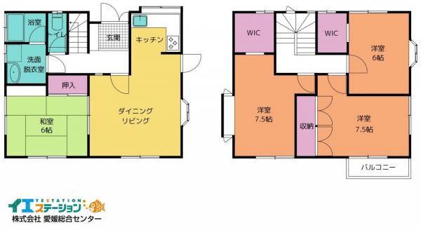 中古戸建 新居浜市上原１丁目 JR予讃線中萩駅 1,320万円