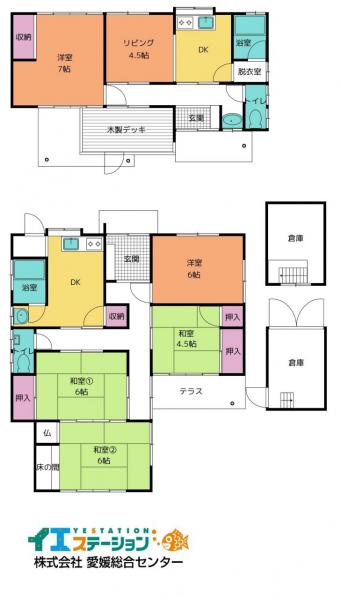 中古戸建 新居浜市田の上２丁目14-31 JR予讃線多喜浜駅 750万円