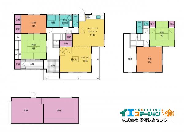 中古戸建 新居浜市垣生４丁目4-5 JR予讃線多喜浜駅 830万円
