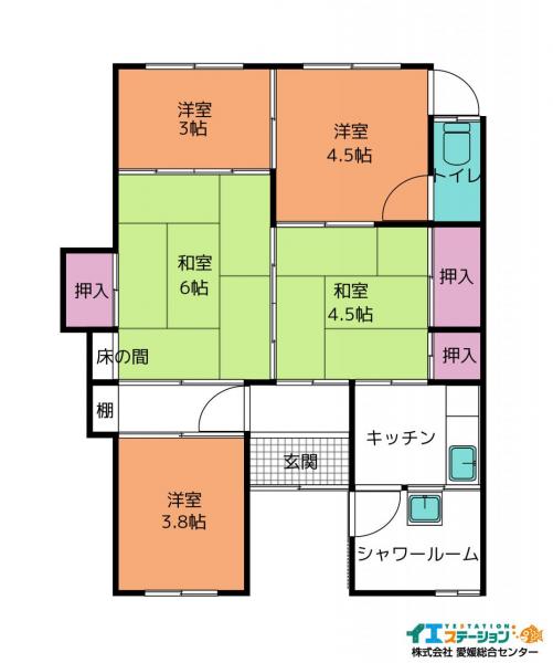 中古戸建 新居浜市清水町3-4 JR予讃線新居浜駅 98万円