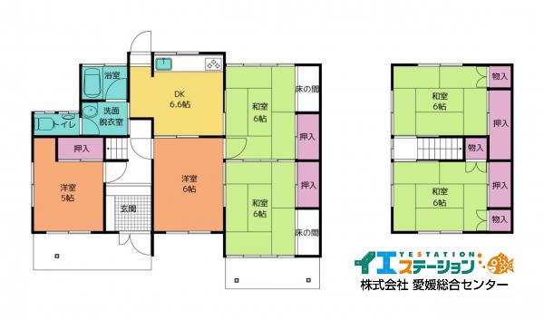 中古戸建 新居浜市東雲町３丁目 JR予讃線新居浜駅 580万円