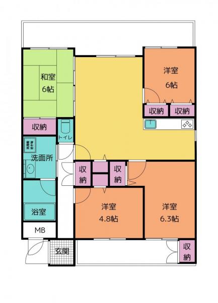 中古マンション 今治市北日吉町１丁目 JR予讃線今治駅 1,380万円