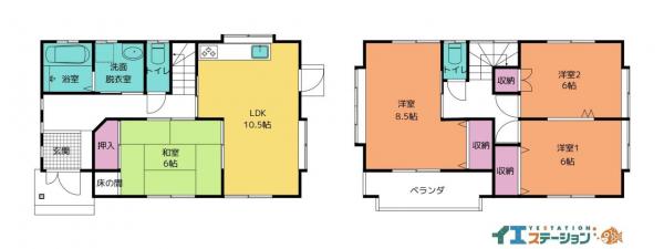 中古戸建 新居浜市上原３丁目1-46 JR予讃線中萩駅 660万円
