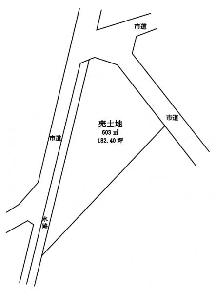 【不動産販売　愛媛総合】1760　土地　今治市大西町九王甲 区画図 