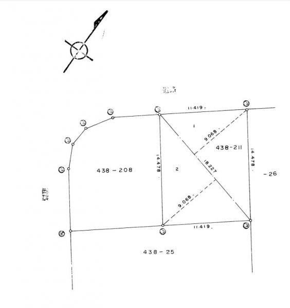 矢板市中　土地 区画図 