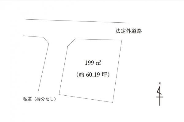 ◇那須塩原市無栗屋◇別荘地内の約60坪の土地 区画図 
