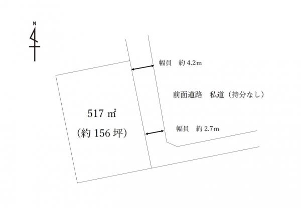 ◇那須塩原市金沢◇約156坪のお土地 区画図 