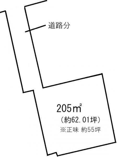 宇都宮市上戸祭4丁目　約62坪 区画図 