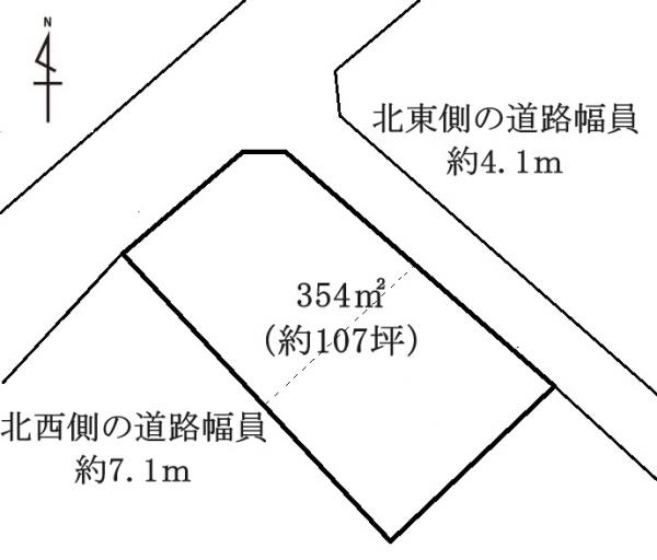 那須塩原市箕輪　約107坪の土地B 区画図 