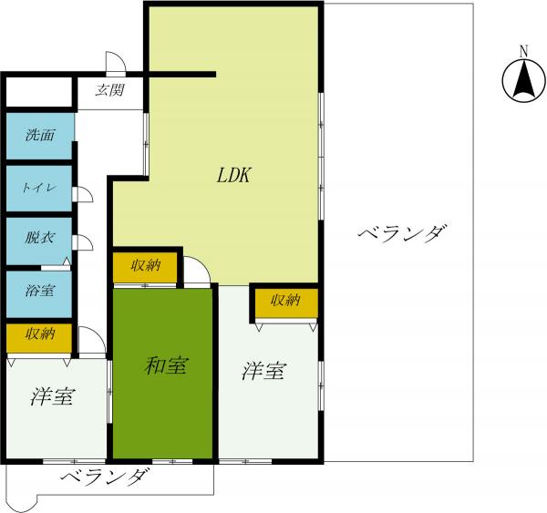 宇都宮市本丸町　宇都宮第３チサンマンション 間取り図 