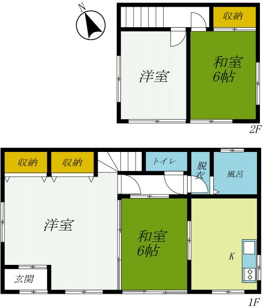 那須塩原市西三島　2階建て4DK 間取り図 
