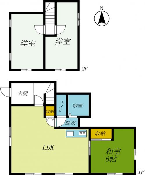 那須郡那須町高久乙　2階建て3LDK 間取り図 