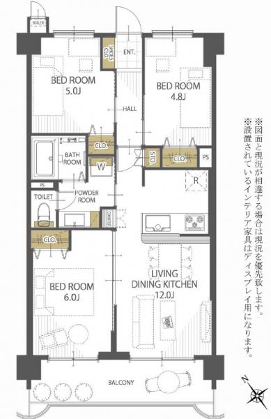 シティライフ雑餉隈2 間取り図 