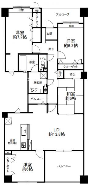 中古マンション 福岡県福岡市西区西の丘2丁目6 福岡市空港線姪浜駅 2380万円