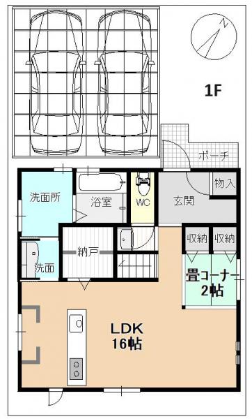 燕市富永 間取り図 