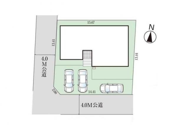 北区松浜新町【グラファーレ松浜新町2期　全1棟】 区画図 