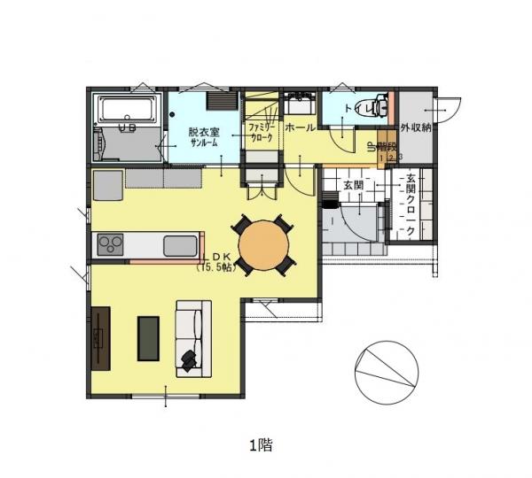 東区中野山5丁目　建売住宅 間取り図 