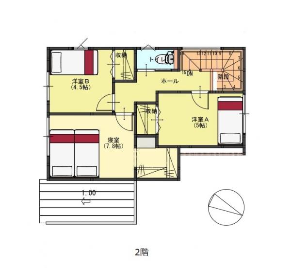 東区中野山5丁目　建売住宅 間取り図 