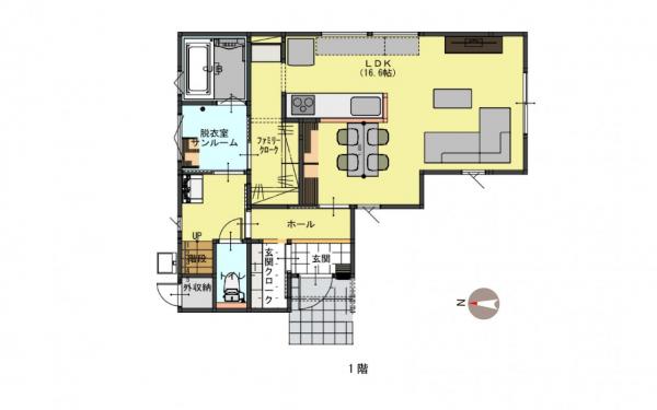 中央区長潟1丁目　建売住宅 間取り図 