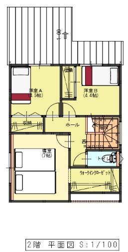 西区内野町【全5区画分譲地内】　建売住宅　区画3 間取り図 