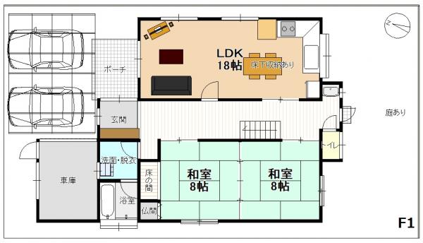 三条市田島2丁目 間取り図 